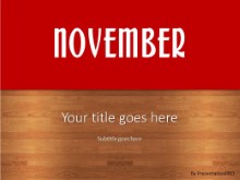 November Red PPT PowerPoint Template Background