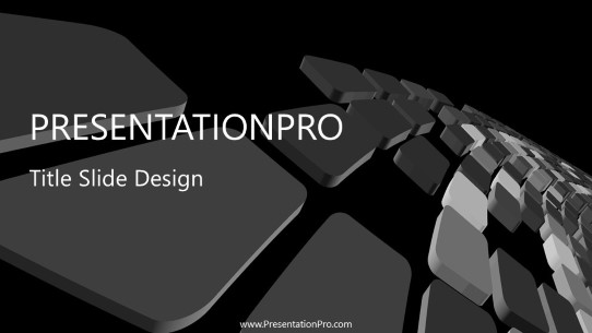 3D Flying Squares 01 Widescreen PowerPoint Template title slide design