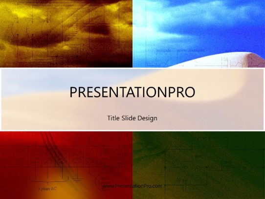 4 Corners PowerPoint Template title slide design