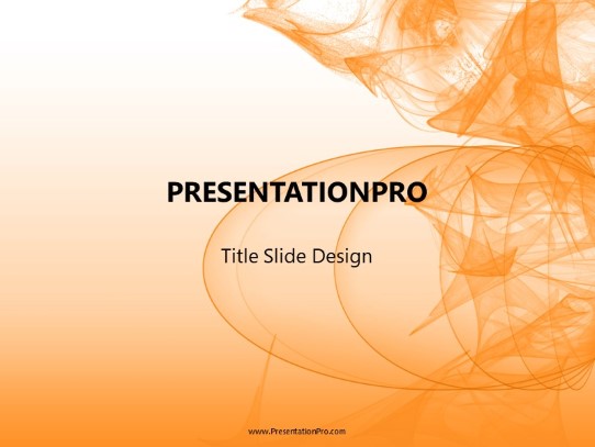 Abstract Abyss Orange PowerPoint Template title slide design