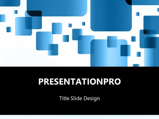 Abstract Rainbow Prisms Blue PowerPoint Template title slide design