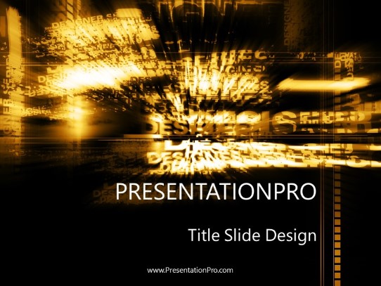 All Text PowerPoint Template title slide design