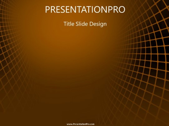 Ambient Orange PowerPoint Template title slide design