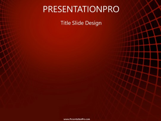 Ambient Red PowerPoint Template title slide design