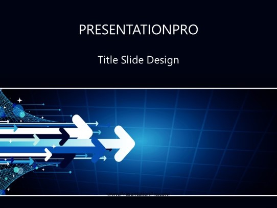 Arrow Speed PowerPoint Template title slide design