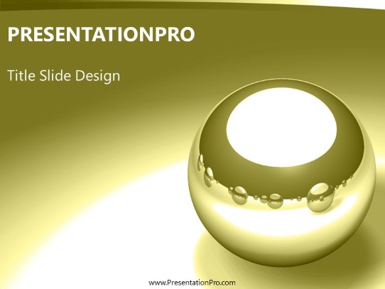 Bearings Gold PowerPoint Template title slide design