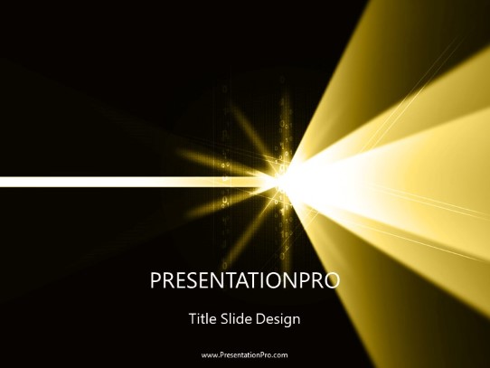 Binary Light Gold PowerPoint Template title slide design