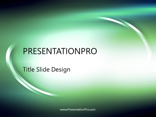 Blades Green PowerPoint Template title slide design
