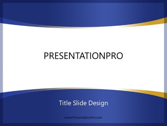 Blank Blue PowerPoint Template title slide design