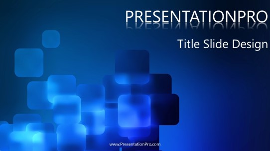 Blue Cubes Widescreen PowerPoint Template title slide design