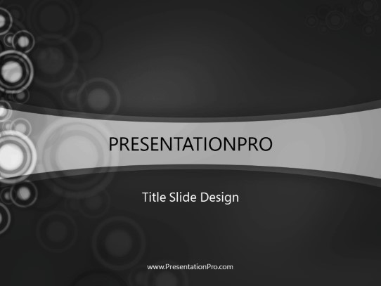 Bubble Circle Gray PowerPoint Template title slide design