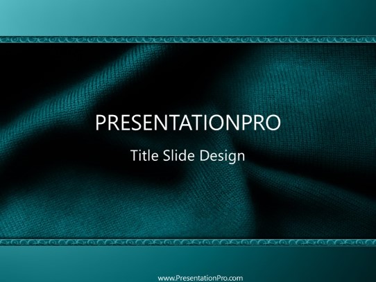 Burlap PowerPoint Template title slide design