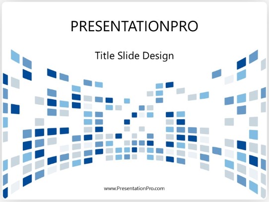 Checkerboard Blue PowerPoint Template title slide design
