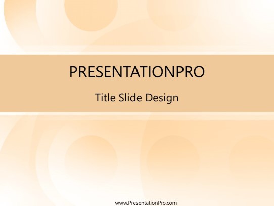 Circabar Tan PowerPoint Template title slide design