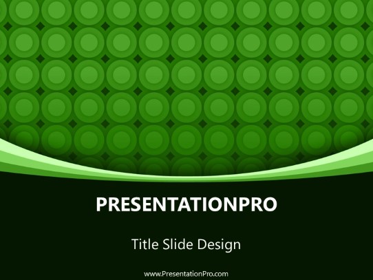 Circles Forever Green PowerPoint Template title slide design
