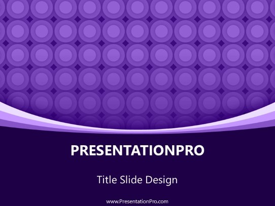 Circles Forever Purple PowerPoint Template title slide design
