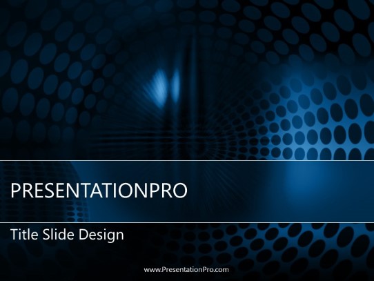 Circulary Teal PowerPoint Template title slide design