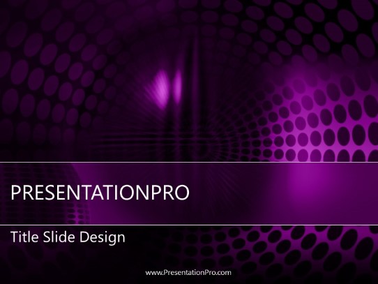 Circulary Violet PowerPoint Template title slide design