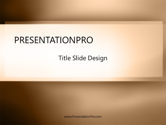 Color Wash Tan PowerPoint Template title slide design