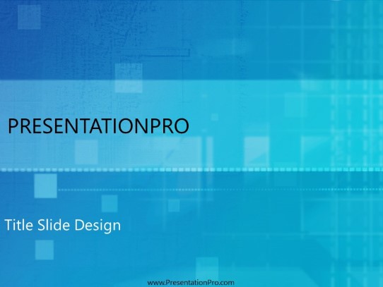 Cubes Blue PowerPoint Template title slide design
