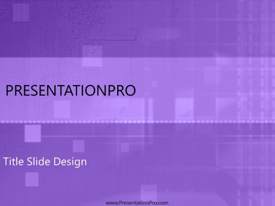 Cubes Purple PowerPoint Template title slide design