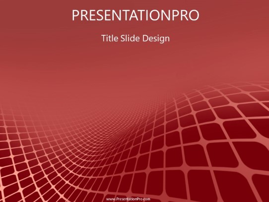 Curvedout Red PowerPoint Template title slide design