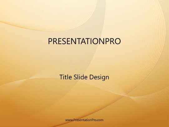 Curvedwisps Orange PowerPoint Template title slide design