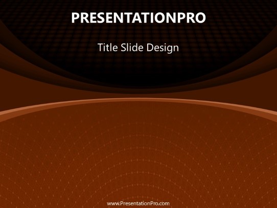 Curvy Pattern Orange PowerPoint Template title slide design