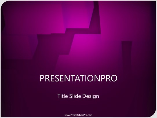 Cutout Purple PowerPoint Template title slide design