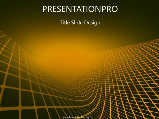 Deeprising Orange PowerPoint Template title slide design