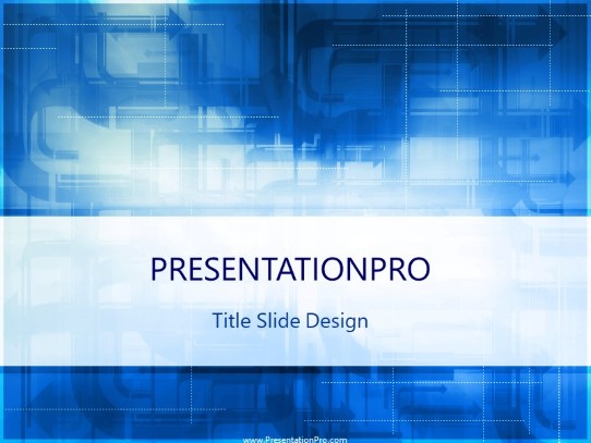 Digital Overpass Blue PowerPoint Template title slide design