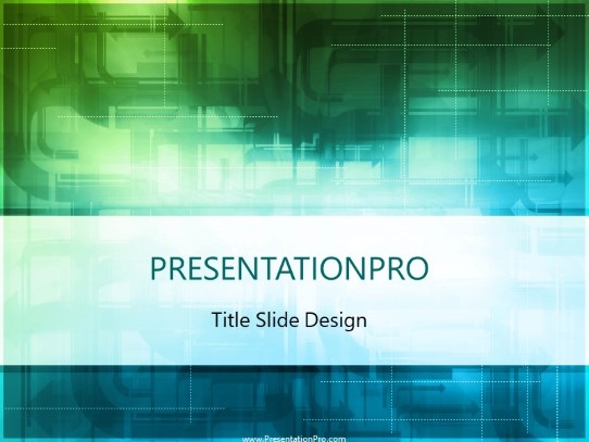 Digital Overpass Green PowerPoint Template title slide design