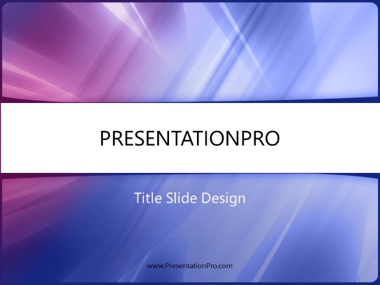 Directional Glass Purple PowerPoint Template title slide design