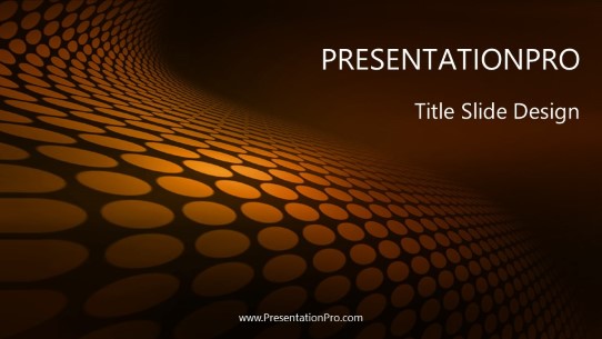 Dotted Waves 01 Orange Widescreen PowerPoint Template title slide design