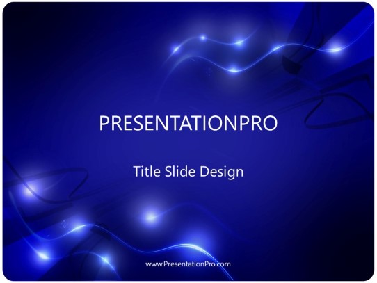 Electric Motion Blue PowerPoint Template title slide design