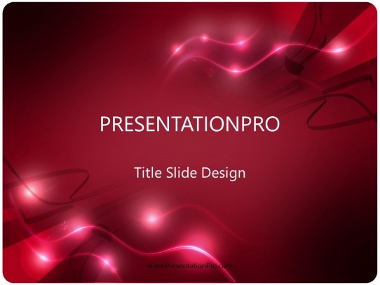 Electric Motion Red PowerPoint Template title slide design