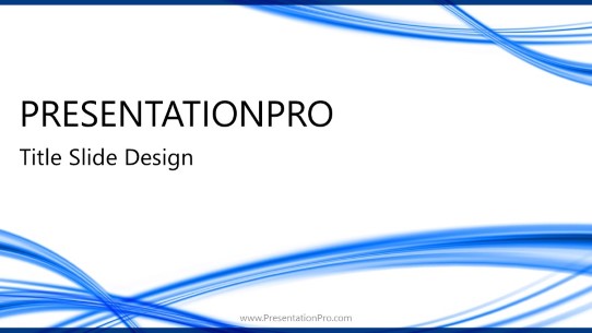 Electric Wave Flow 01 Widescreen PowerPoint Template title slide design
