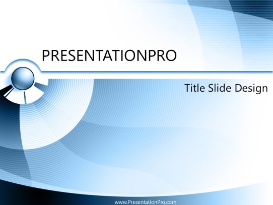 Flow Blue PowerPoint Template title slide design