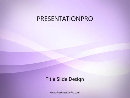 Flowing Purple PowerPoint Template title slide design