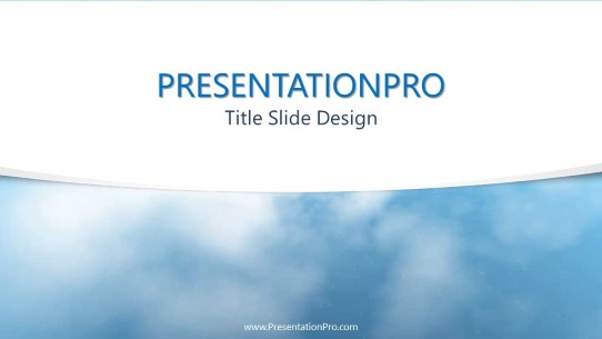 Flying Through Clouds Curve Widescreen PowerPoint Template title slide design