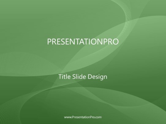 Gemini Green PowerPoint Template title slide design
