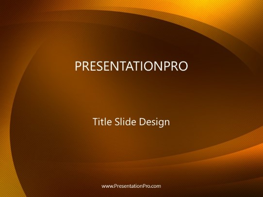 Gentlewave Orange PowerPoint Template title slide design