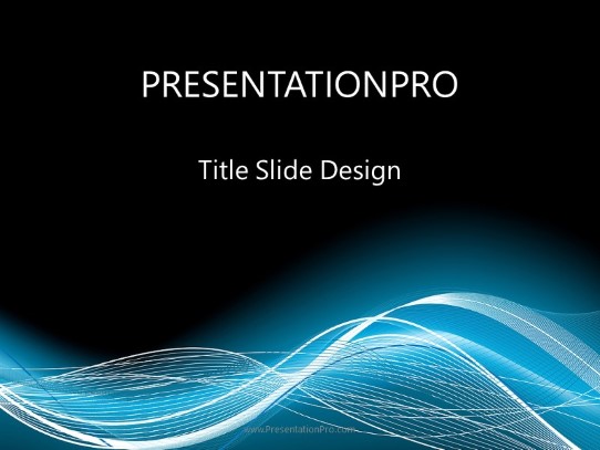 Glow Flow Wave PowerPoint Template title slide design