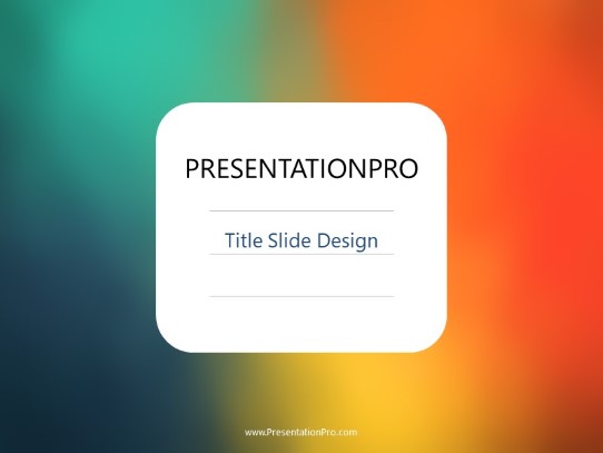 Gradient Blur 1 PowerPoint Template title slide design