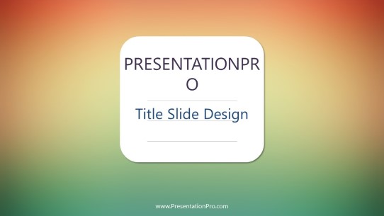Gradient Blur 3 Widescreen PowerPoint Template title slide design