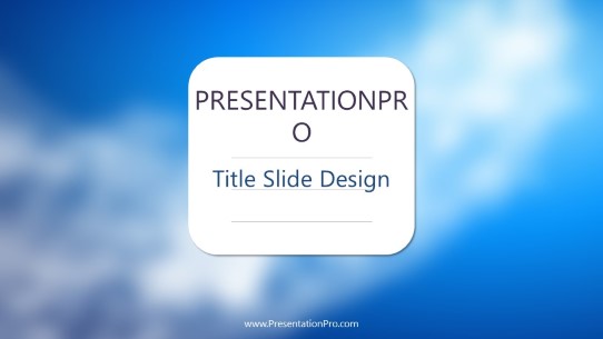 Gradient Blur Blue Widescreen PowerPoint Template title slide design