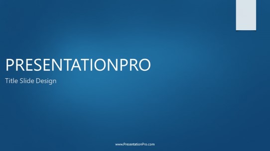 Gradient Mark Blue Widescreen PowerPoint Template title slide design