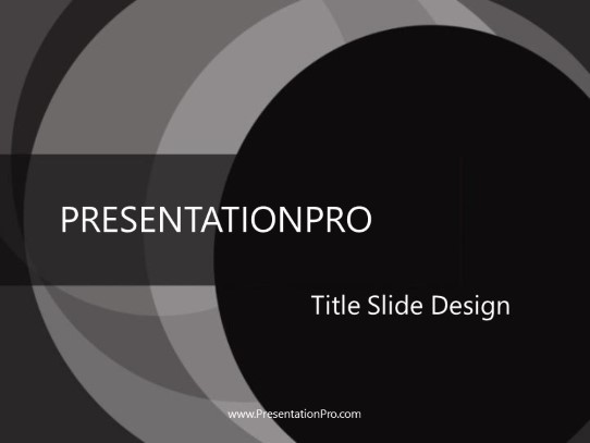 Gray Arches PowerPoint Template title slide design