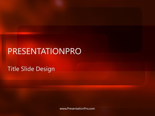 Haze Red PowerPoint Template title slide design