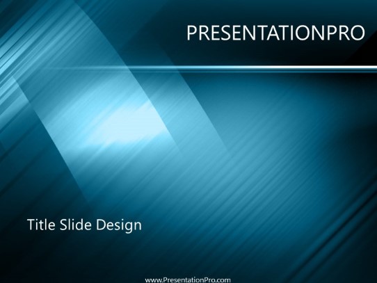 Ice Teal PowerPoint Template title slide design